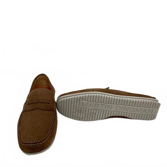 NEW MARTIN DINGMAN men\'s bermuda water repellent nubuck penny loafer in bark main image 5